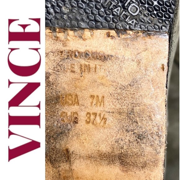 VINCE Michela Moss Green Suede Leather Covered Wedge Bootie, 7M/37.5 - Picture 11 of 16